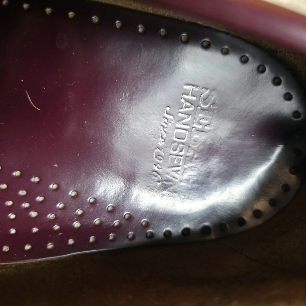 Sebago Classic Penny Loafers Burgundy Leather Handsewn Men's 12 Slip On